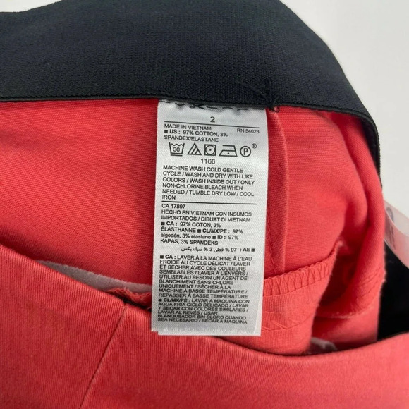 Old Navy Pants Women's 2 Red Capri Skinny Side Zip Midrise Elastic Waist Jegging - Picture 7 of 8